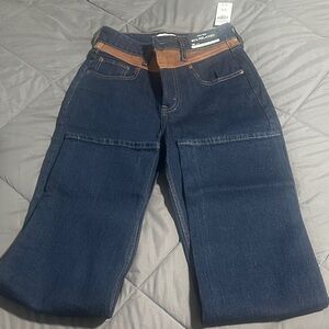 Abercrombie & Fitch High Rise Relaxed suede Jeans